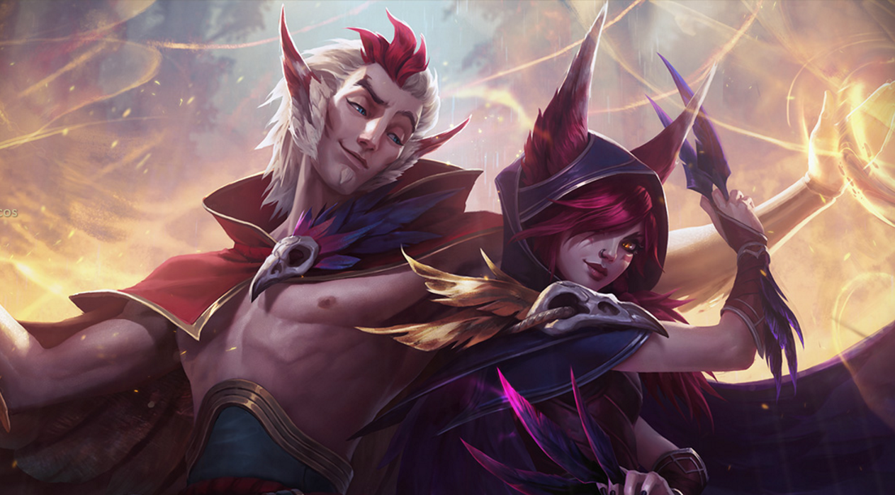 Veja voz e falas de Rakan e Xayah