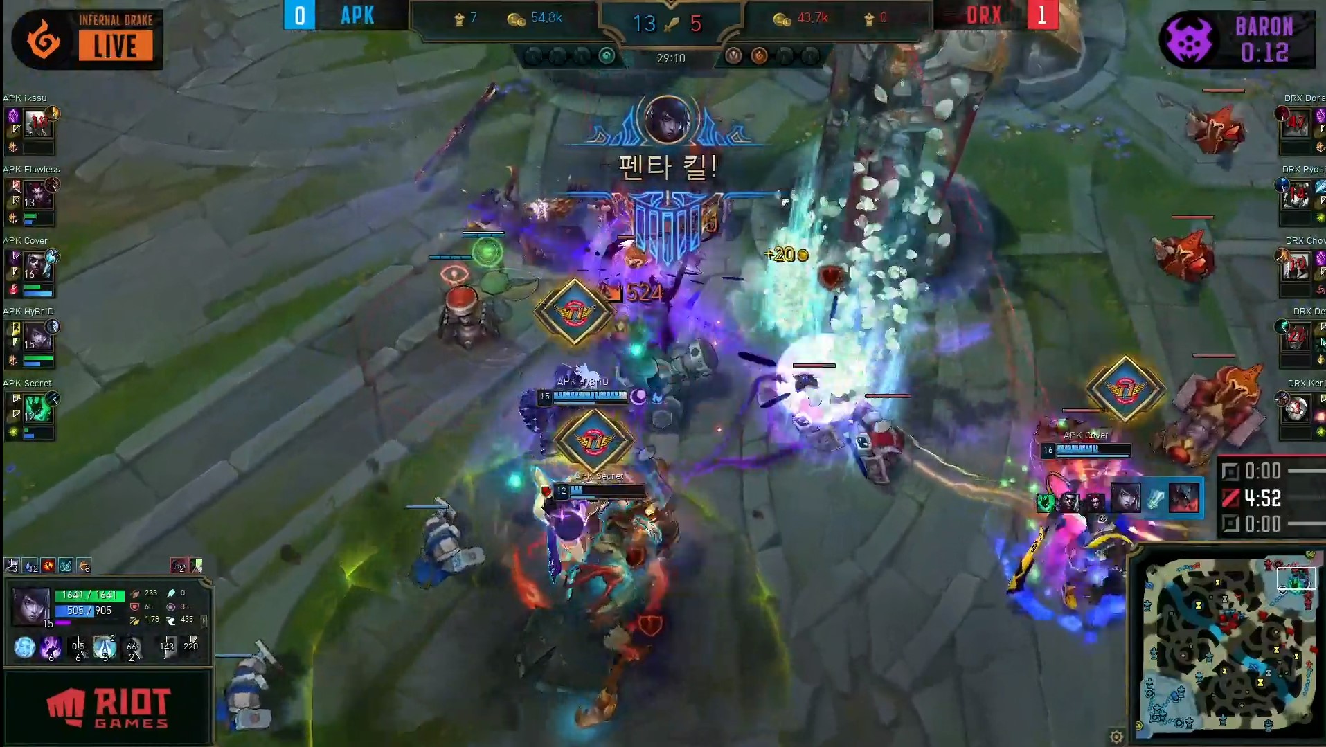 LoL: APK tira as chances da DRX terminar em 2° lugar e comemora com emotes da T1, que termina em 2°