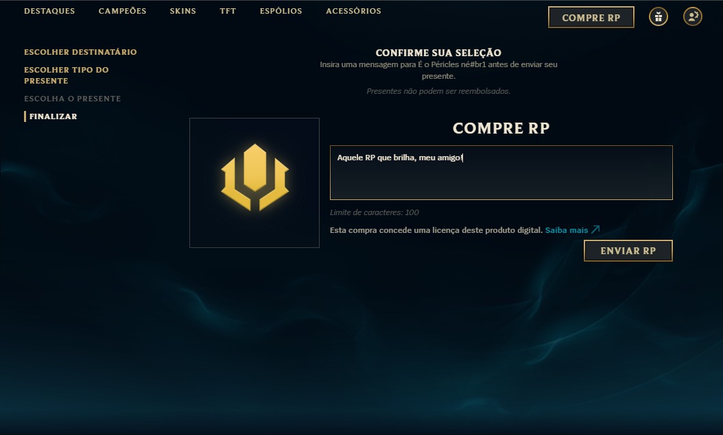 Como enviar presente no LoL (2025)