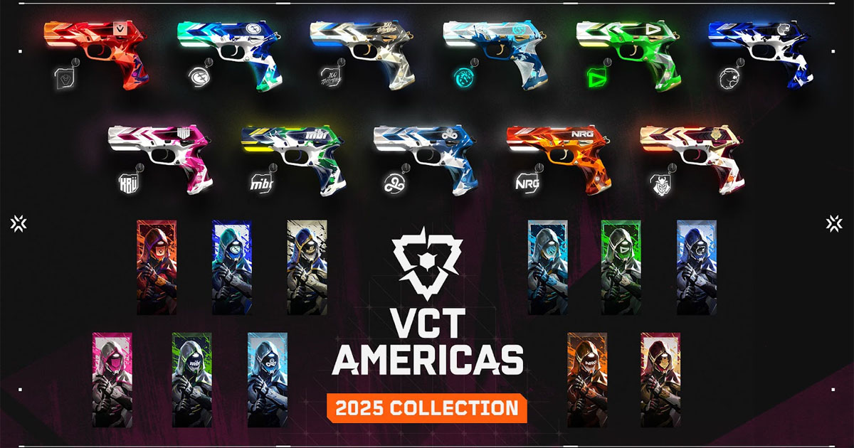 VCT Americas 2025: Veja as cápsulas de times mais vendidas no Stage 1