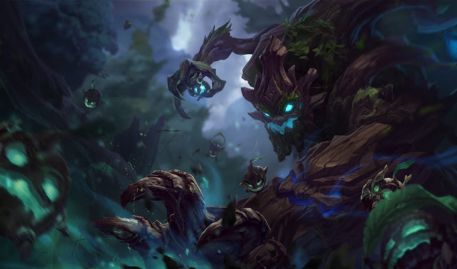 PBE – Splash Art da Blood Moon Kalista, Battlecast Kog’Maw, Nova Splash Art Para o Maokai e Muito Mais