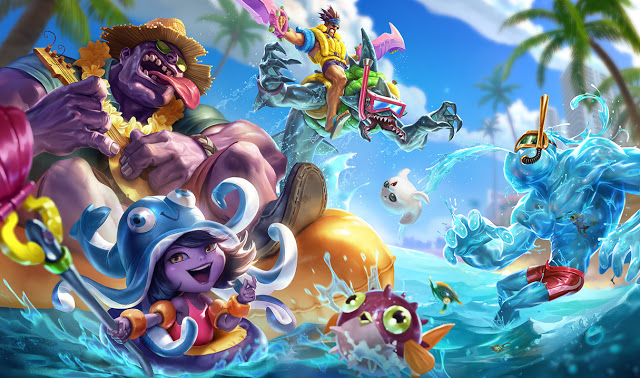 PBE 16/6 – Splash Art das Skins Pool Party e Nerfs no Gragas