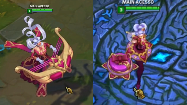Prévia das Skins Sona Queridinha e Orianna Cupido Mortal