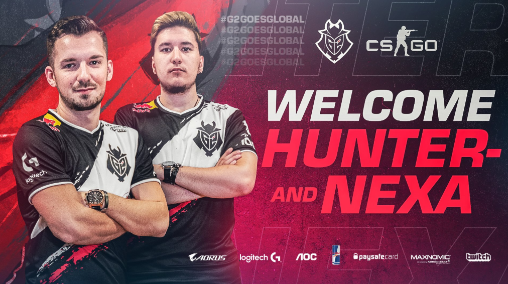 CS:GO: Nexa e huNter são os novos jogadores da G2