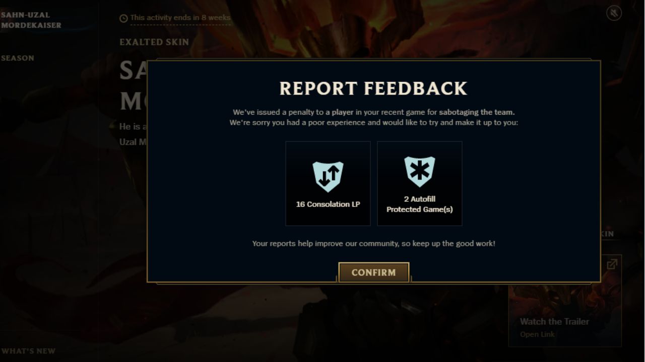 LoL: Agora você recebe seu PDL de volta se te sabotarem