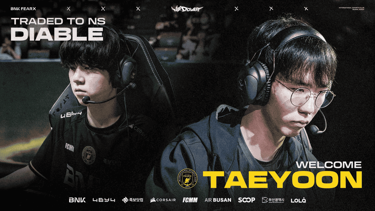 LCK 2026: Nongshim e BNK FearX confirmam troca por Diable