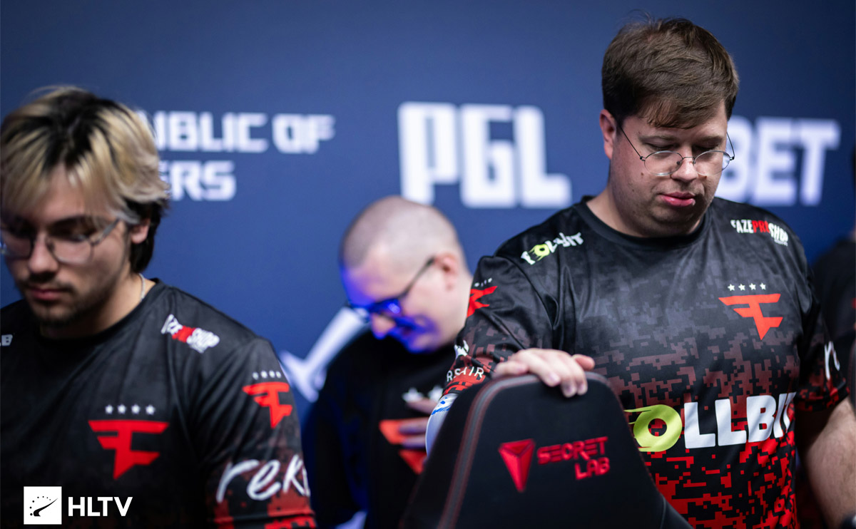 PGL Bucharest 2026: FaZe dá W.O. em dois jogos, perde o terceiro e é eliminada